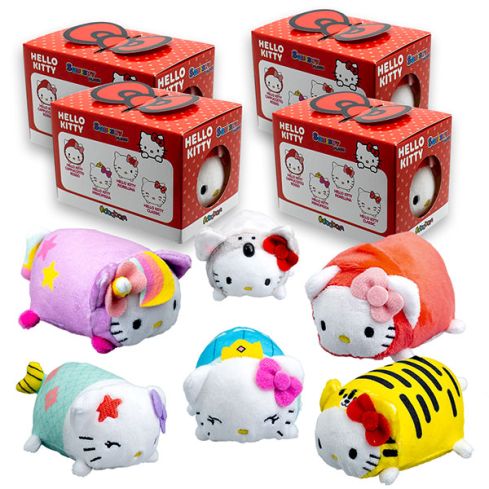 Hello Kitty Squishy Plush: Pack 4 pezzi con soggetti diversi