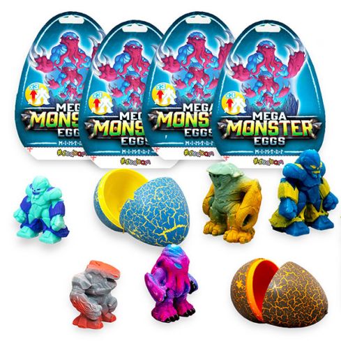 Mega Monster Eggs: FUNNY BOX 4 bustine con mostri diversi