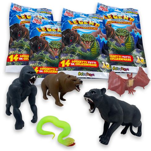 Night Predators: Surprise Pack 3 Bustine con animali diversi