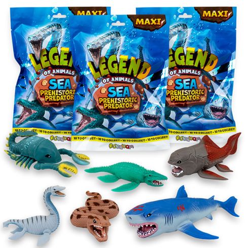 Sea Prehistoric Predator - Funny Box 3 pezzi predatori diversi