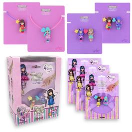 Set 3 Bustine In Tessuto Gorjuss Santoro - Family In A Book, Medie E Piccole Con Zip