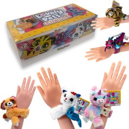 sbabam Lovely Pets Sweet Hugs, Funny Box 2 braccialetti di peluche per regali di feste, unicorno, peluche per cani e altri – Slap Snap Bracciale di peluche per regali di festa e